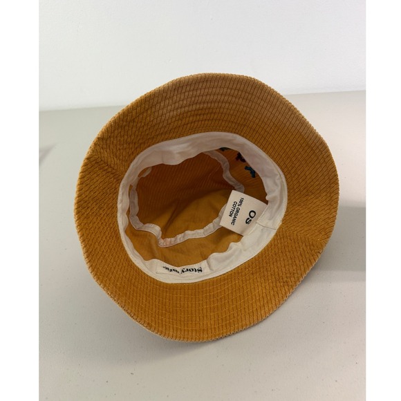 Story mfg. Brew‎ Hat Mustard Yellow 100% Organic Cotton Corduroy Bucket Hat OS